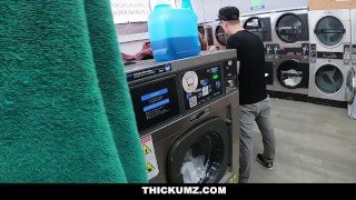 Thickumz- Big Booty Ebony Flashes and Fucks in Public