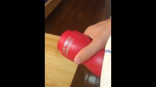 Cute twink fucks his onahole