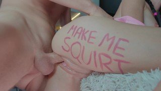 MAKE ME SQUIRT 2 !!! – DRIPPING Double Creampie and Massive Squirting